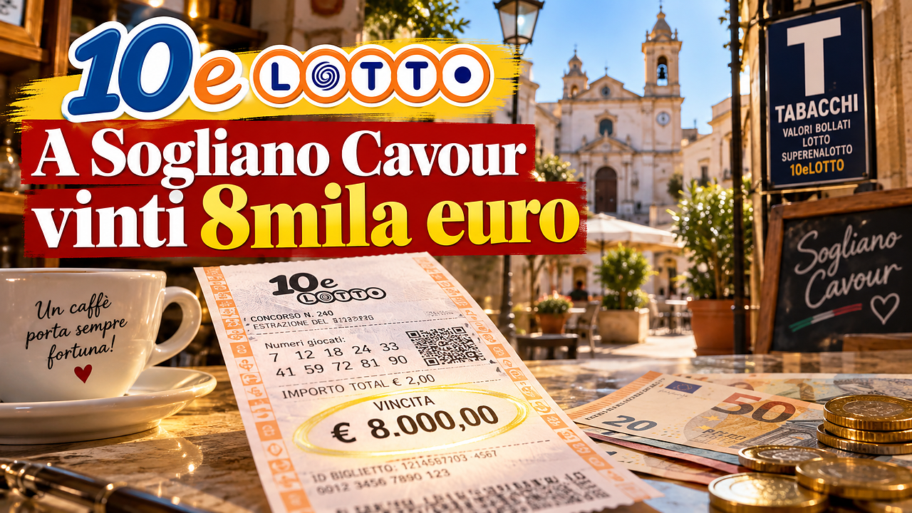 10eLotto, a Sogliano Cavour vinti 8mila euro con un 7 Oro