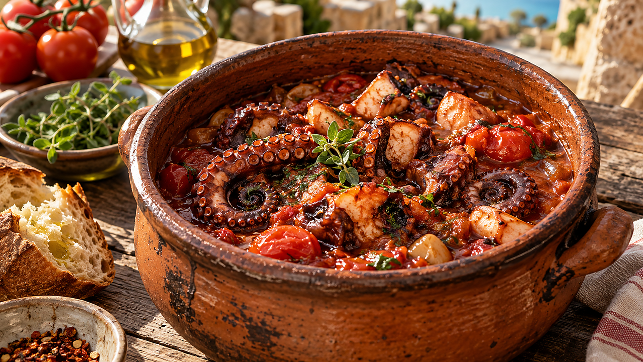 Polpo alla pignata: la ricetta salentina con pomodoro e cottura lenta