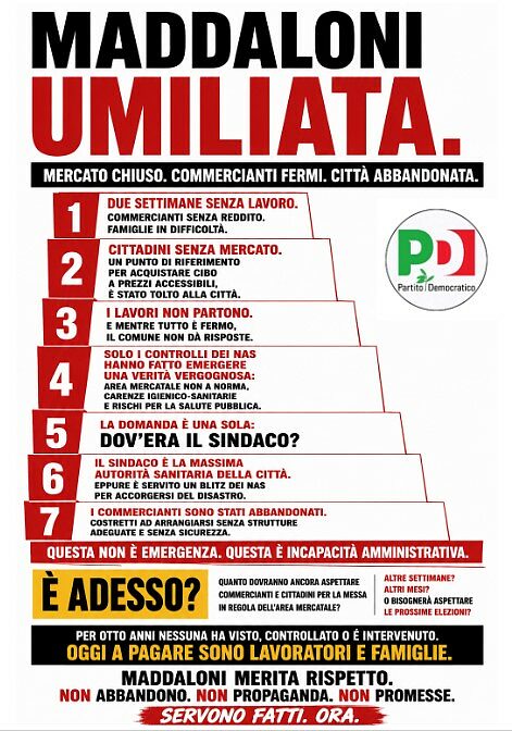 manifesto pd mercato maddaloni