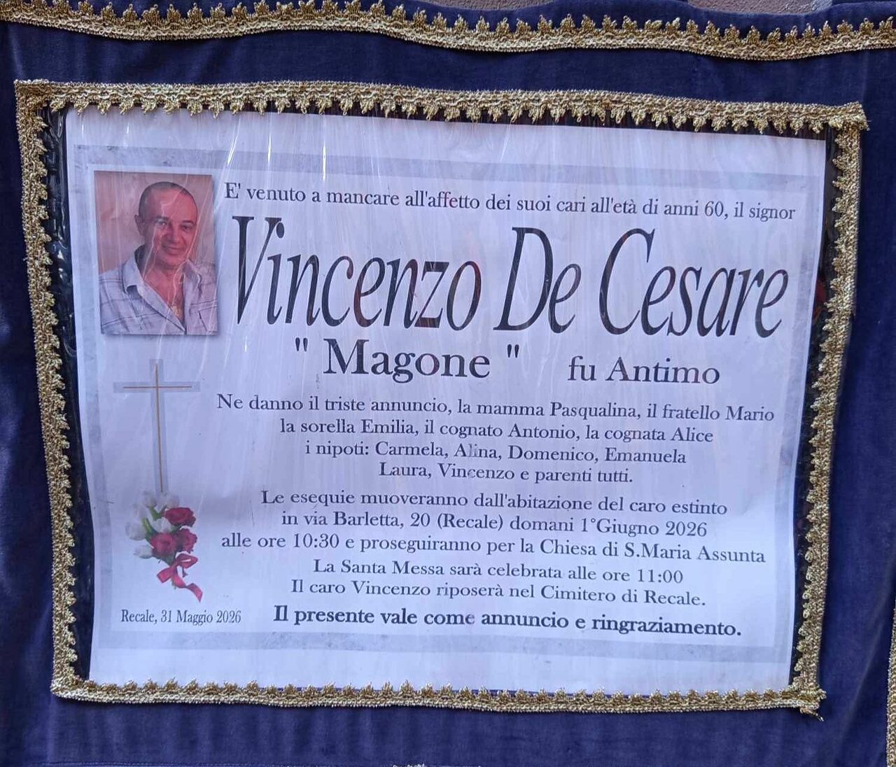 manifesto vincenzo de cesare