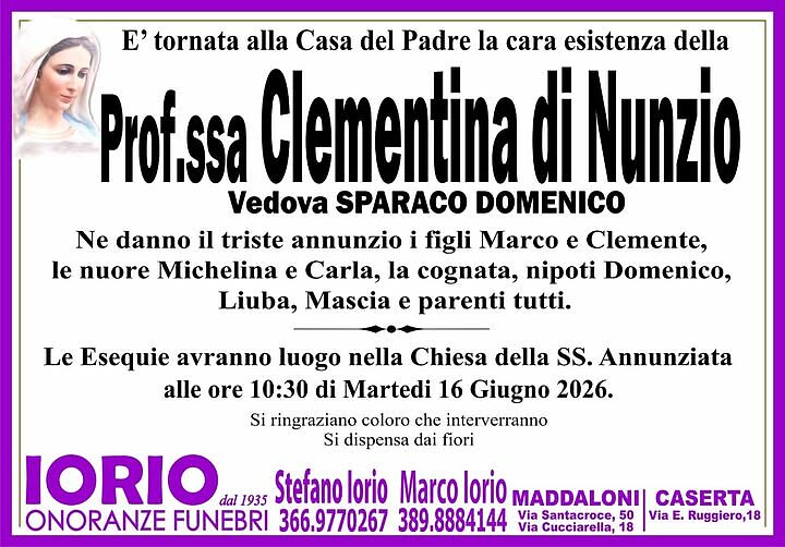 manifesto clementina di nunzio