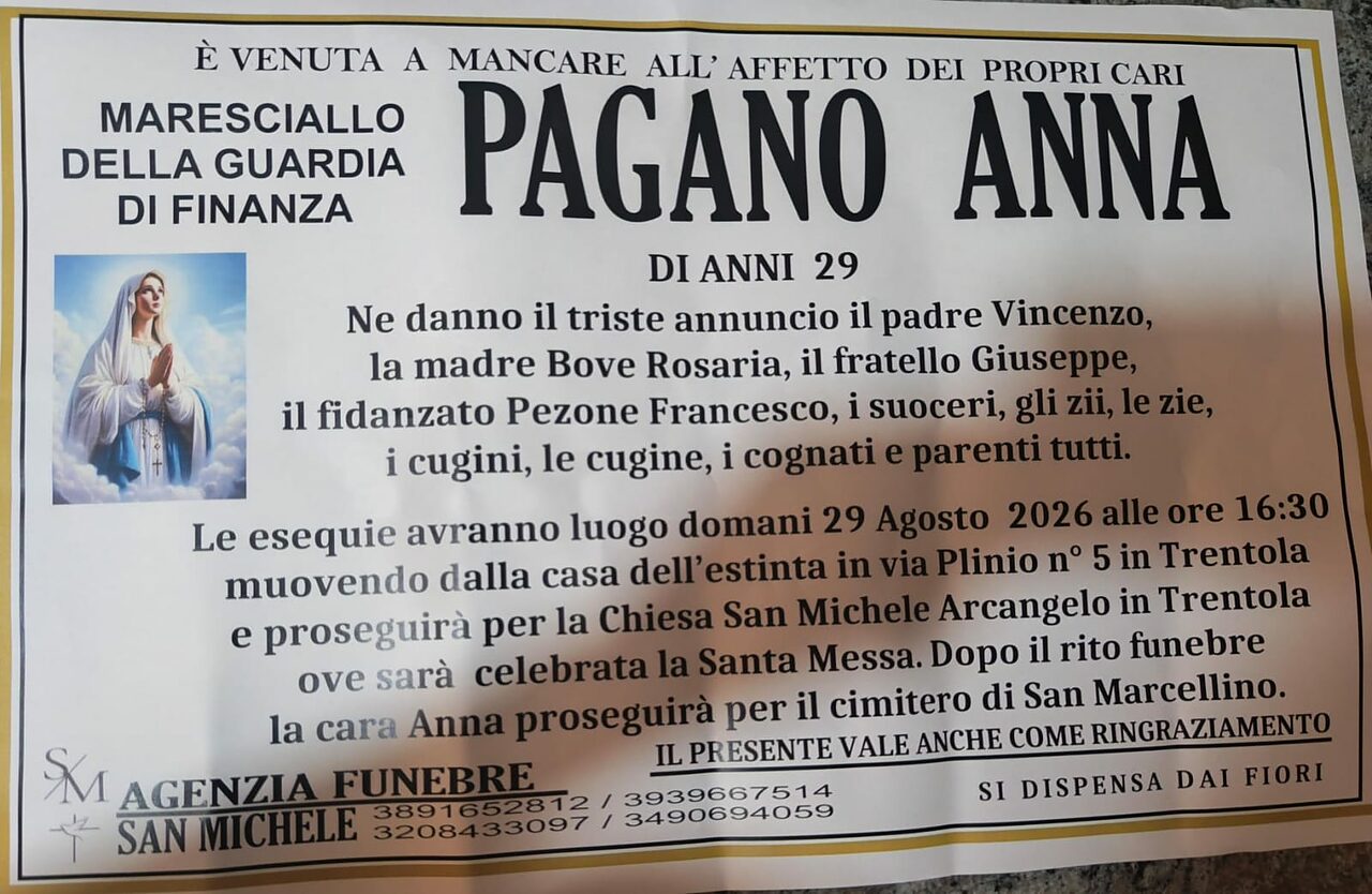 Lutto a Trentola Ducenta