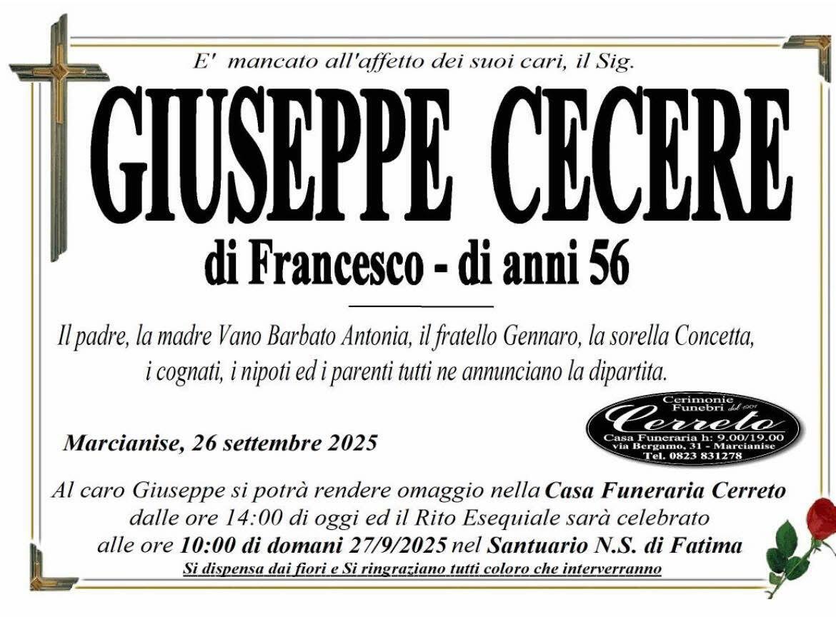 manifesto giuseppe cecere