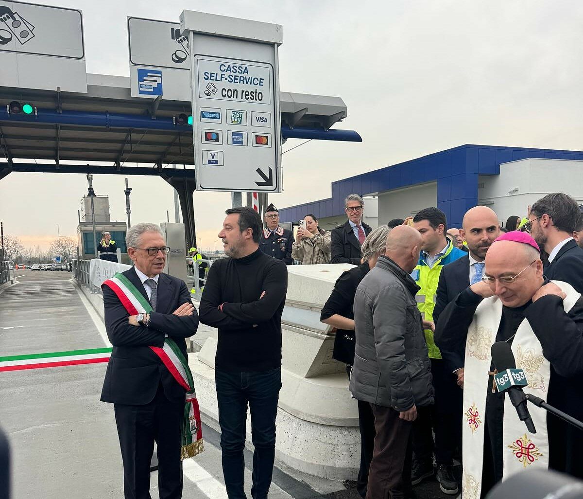 L'inaugurazione del casello