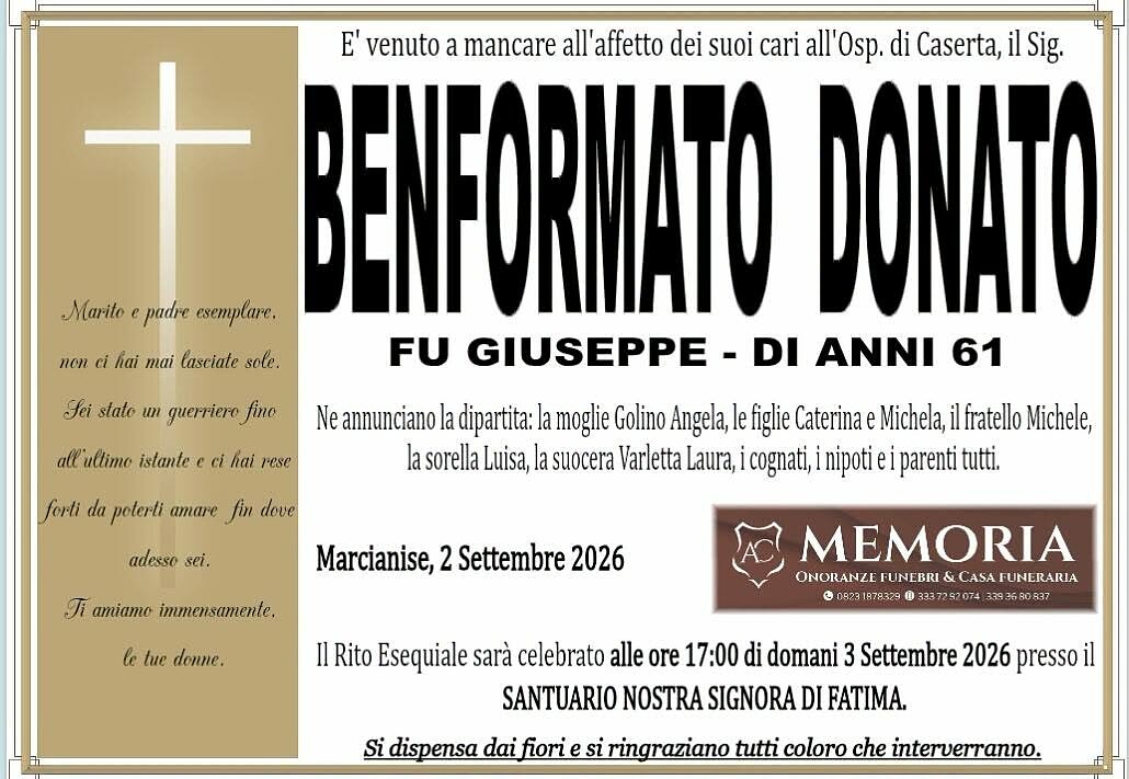 manifesto donato benformato