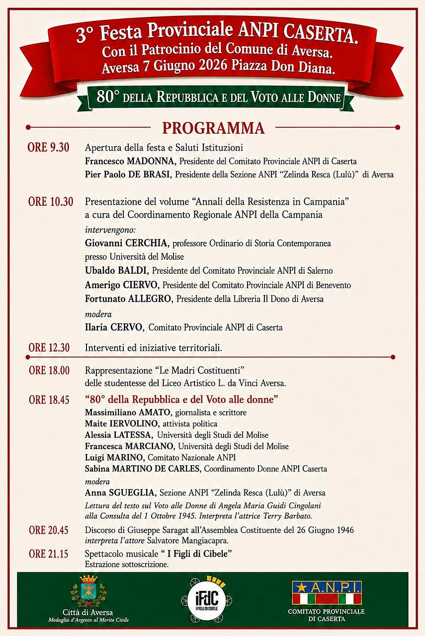 programma festa anpi caserta