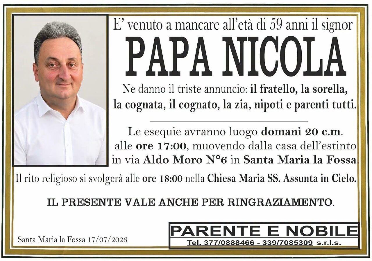 manifesto nicola papa
