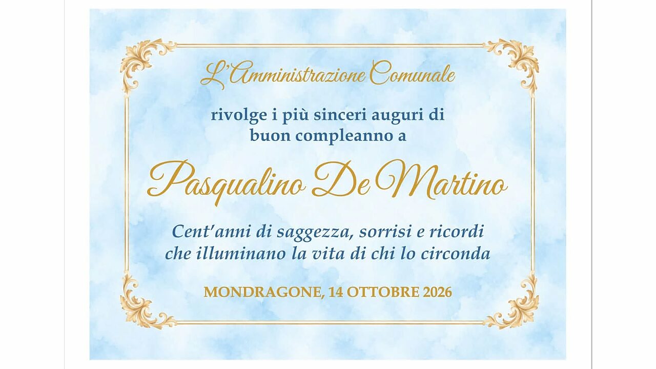 100 anni pasqualino de martino