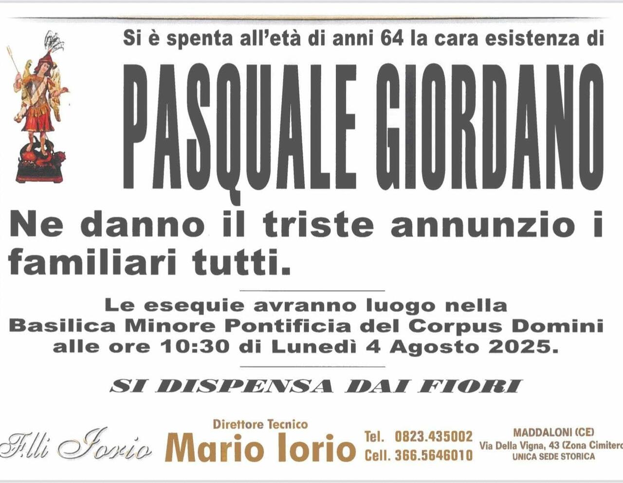 morte pasquale giordano