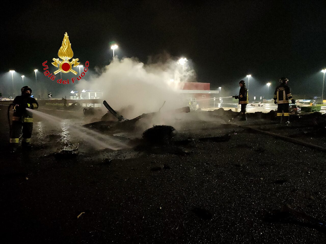 L'intervento dei pompieri