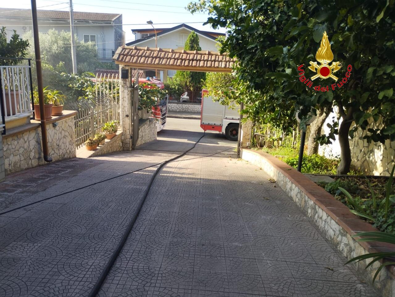 incendio villetta