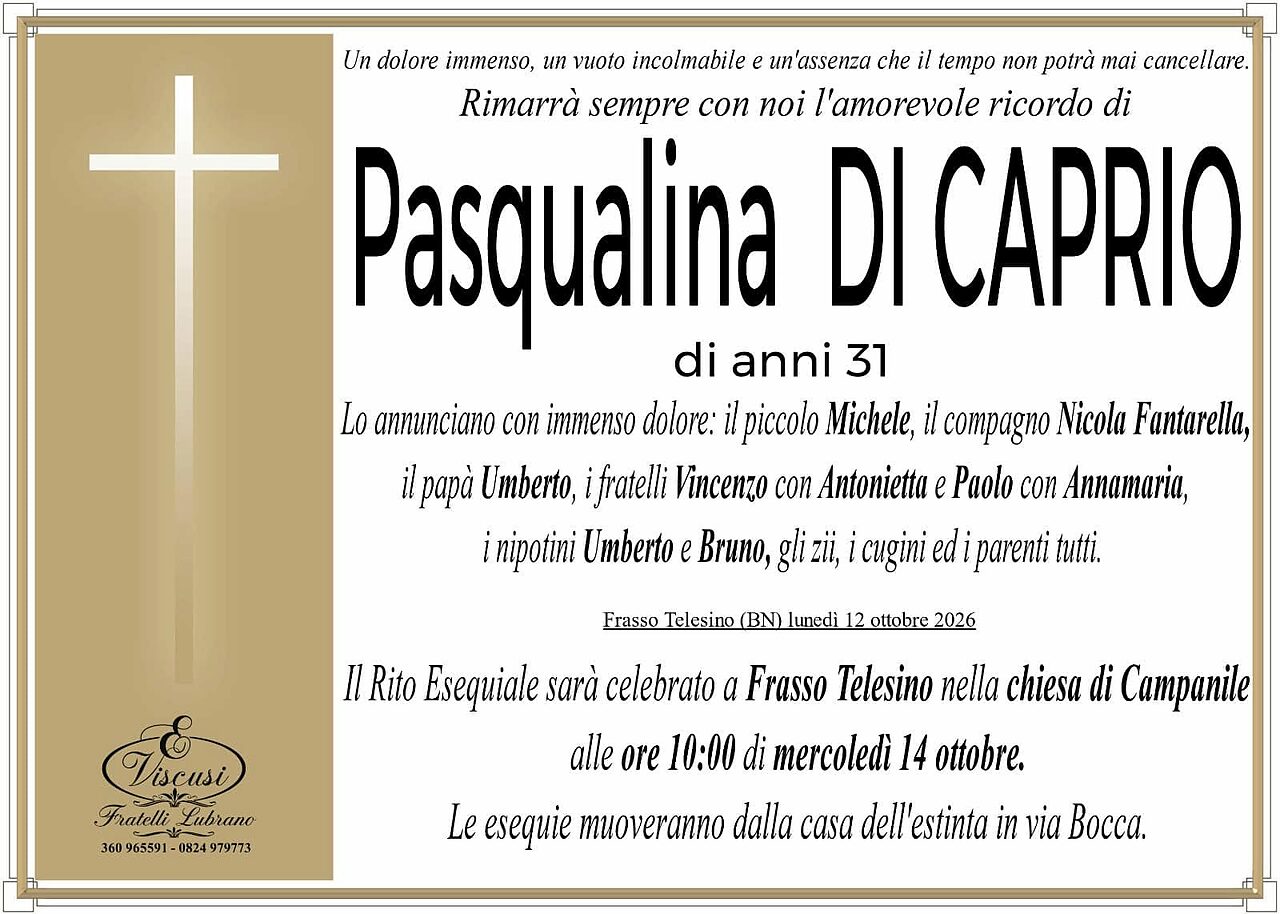 manifesto pasqualina di caprio