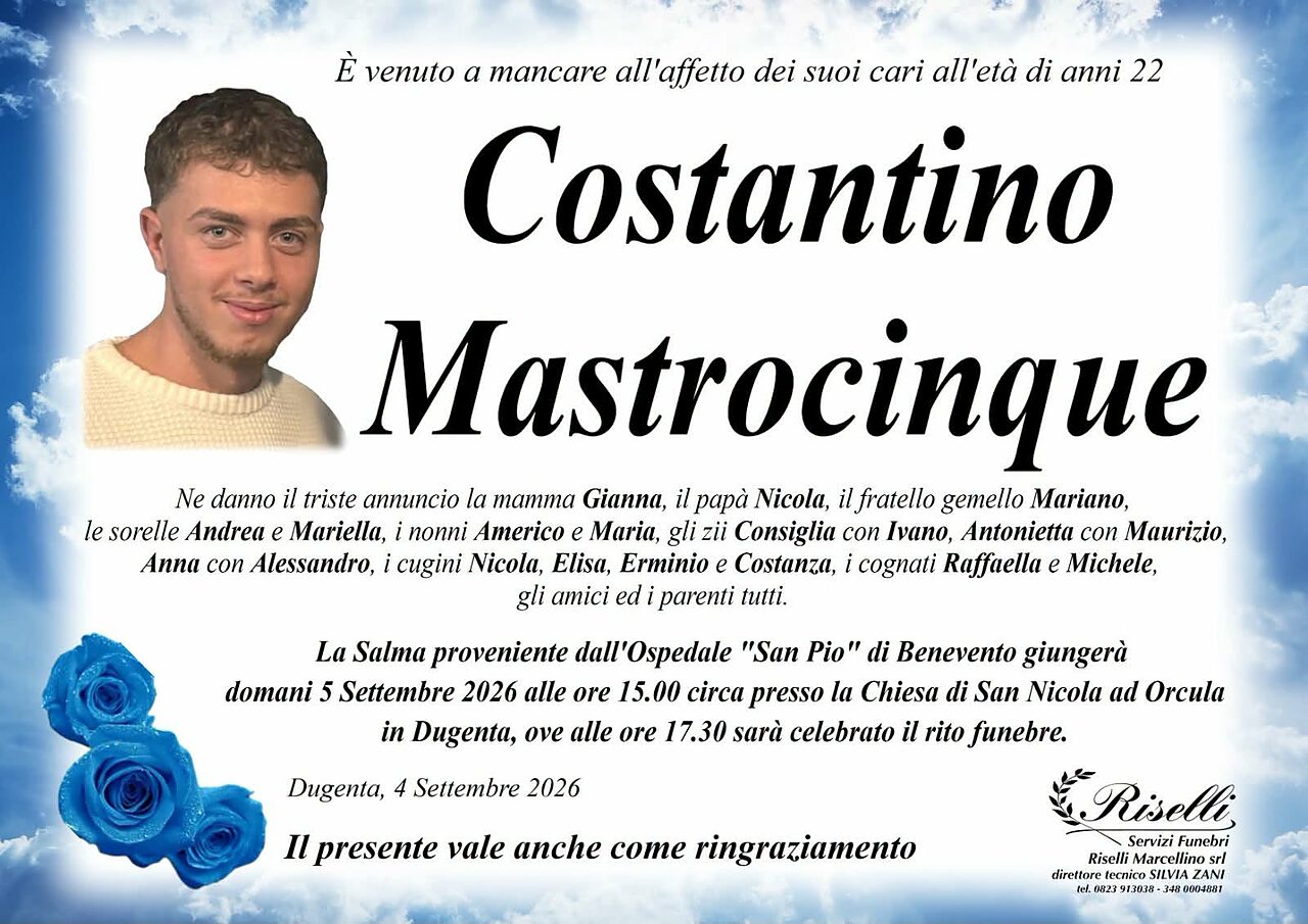 manifesto costantino mastrocinque