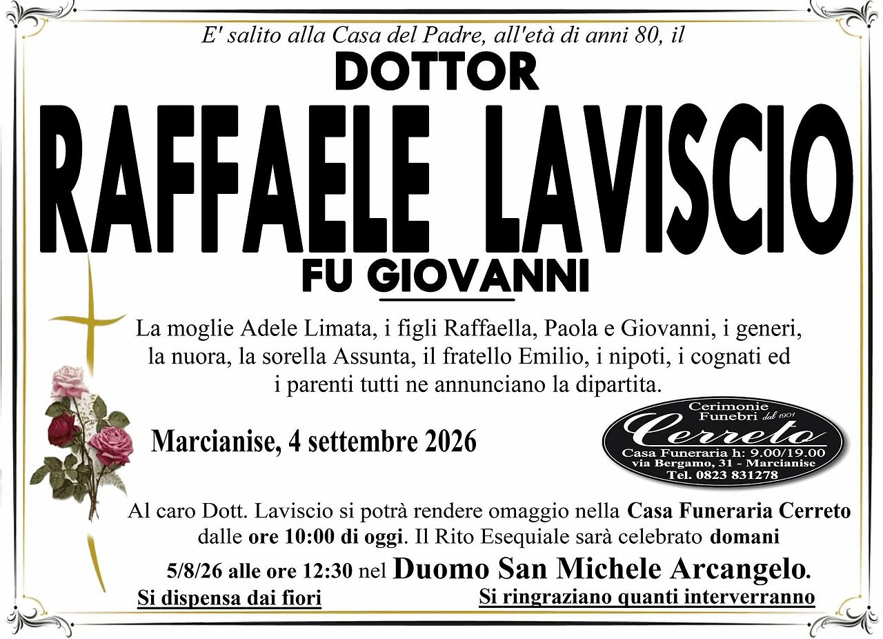 manifesto raffaele laviscio