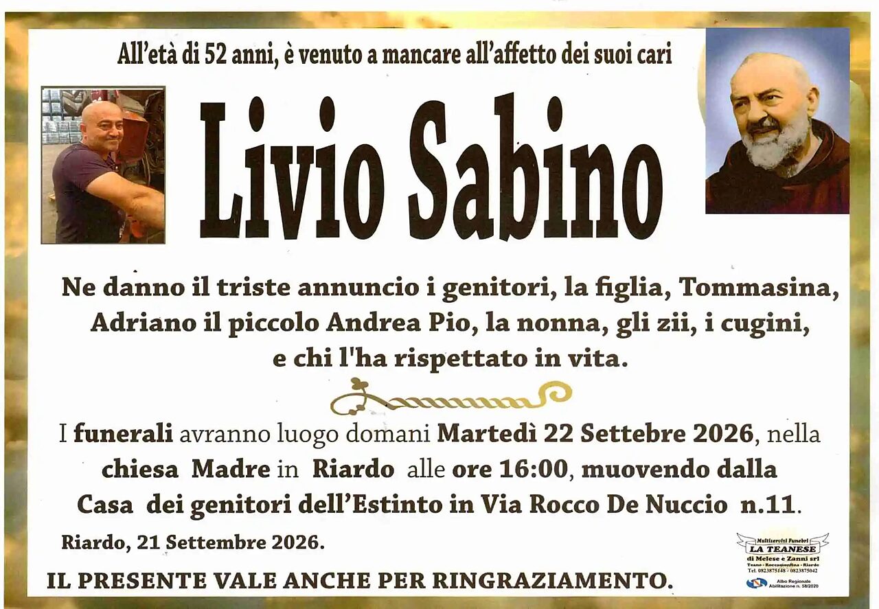 manifesto livio sabino