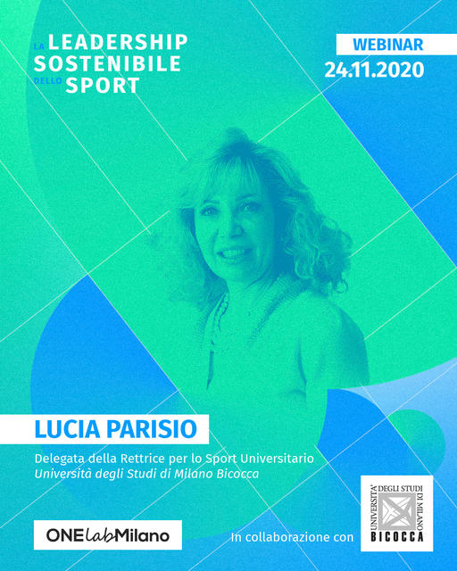 Lucia Parisio-Delegata della Rettrice per lo Sport universitario dell’Università degli Studi di Milano Bicocca