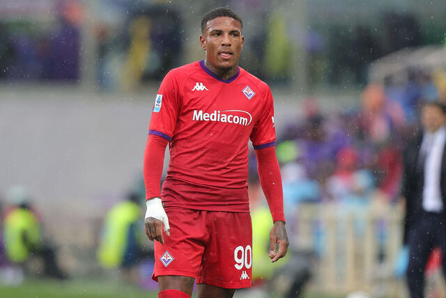 Michael Folorunsho in maglia viola contro il Parma 