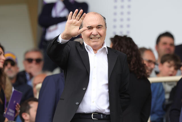 Il presidente della Fiorentina Rocco Commisso in Tribuna al Franchi