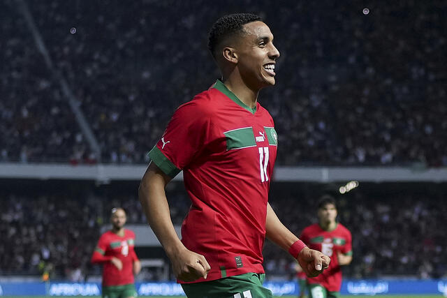 Abdelhamid Sabiri in campo col Marocco