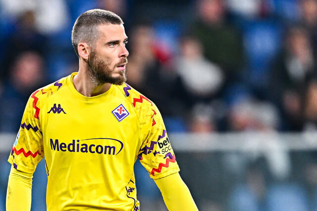 David De Gea in campo con la Fiorentina in trasferta