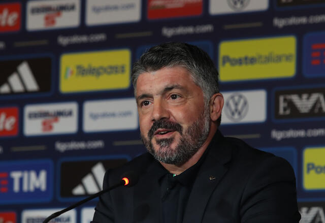 Gennaro Gattuso in conferenza stampa viene presentato come nuovo CT dell'Italia