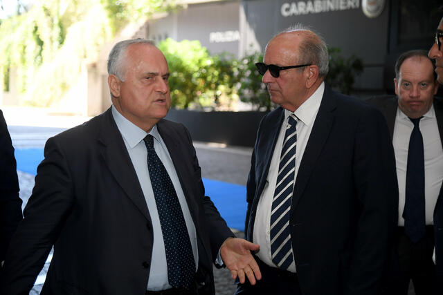 Claudio Lotito insieme ad Angelo Fabiani 