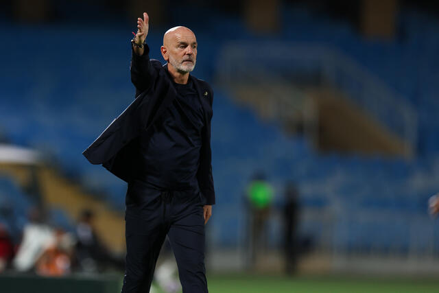 Stefano Pioli durante una partita