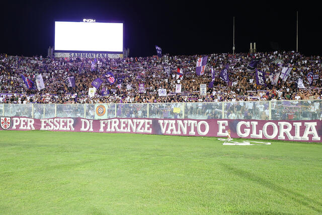 Tifosi della Fiorentina durante la gara col Monza 