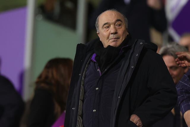 Rocco Commisso sugli spalti dell'Artemio Franchi
