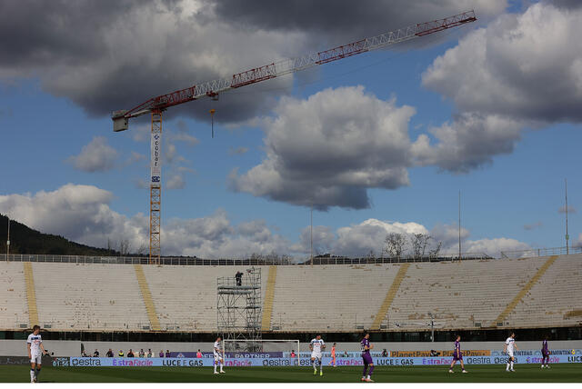 Lavori allo stadio Artemio Franchi di Firenze