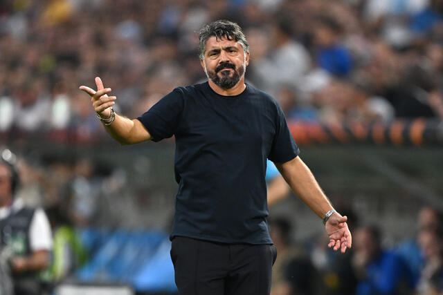 Gennaro Gattuso durante una partita alla guida del Marsiglia