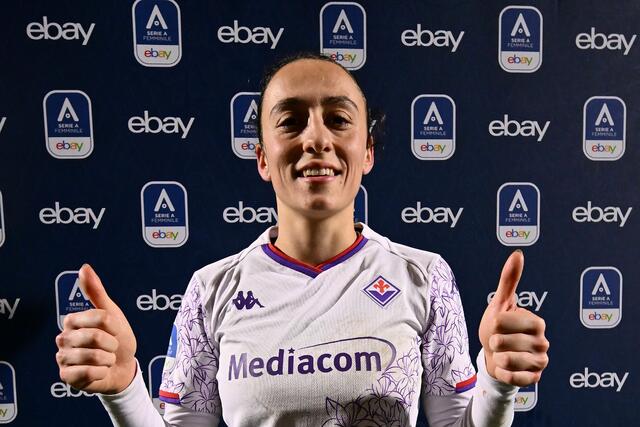 Michela Catena al termine di una partita della Fiorentina Femminile in Serie A