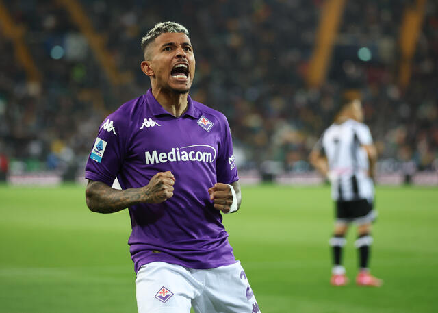 Dodò esulta per un gol segnato dalla Fiorentina