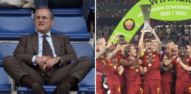 Lotito minimizza vittoria della Roma: “Conference League? Lazio ha vinto di più, solo la Juve superiore” Lotito minimizza vittoria della Roma: “Conference League? Lazio ha vinto di più, solo la Juve superiore”