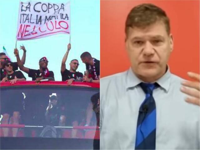 Striscione Milan, Rossi attacca: "Cugini di campagna volgarotti e repressi" Striscione Milan, Rossi attacca: "Cugini di campagna volgarotti e repressi"